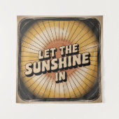Lass den Sonnenschein herein Wandteppich (Vorderseite)