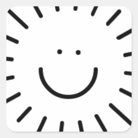 Lass den Sonnenschein rein! Quadratischer Aufkleber (Vorderseite)