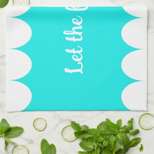 Lass den Spaß beginnen! Geschirrtuch (Gefaltet)