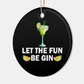 Lass den Spaß beim Drink Party Cocktail Keramik Ornament (Links)