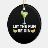 Lass den Spaß beim Drink Party Cocktail Keramik Ornament (Links)