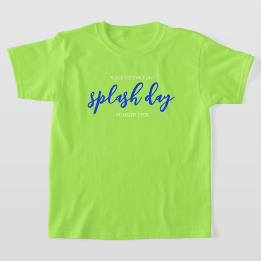 Lass den Spaß los! Ultramarine-Splash-Day T-Shirt (Ablage )