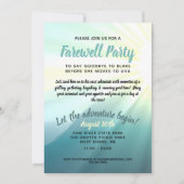 Lass der Abenteuer Begin Farewell Party Einladung (Vorderseite)