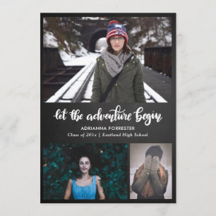 Lass der Abenteuer-Begin-Tafel  Absolvent Einladung