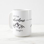 Lass der Abenteuer Begin-Tasse Kaffeetasse (Vorderseite Links)