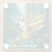 Lass der Abenteuer | Camping Wanderweg Glasuntersetzer (Rückseite)