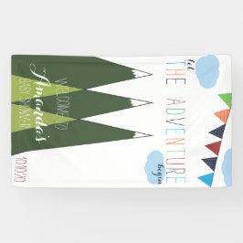 Lass der Adventure Begin Baby-Dusche Banner