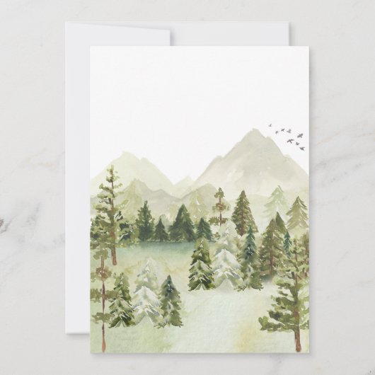 Lass der Adventure Begin Baby-Dusche Einladung (Rückseite)