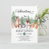 Lass der Adventure Begin Baby-Dusche Einladung (Stehend Vorderseite)