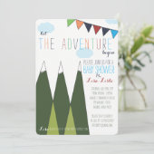 Lass der Adventure Begin Baby-Dusche Einladung (Stehend Vorderseite)
