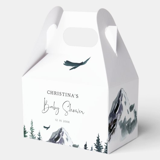 Lass der Adventure Begin Baby-Dusche Geschenkschachtel (Rückseite)