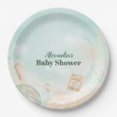 Lass der Adventure Begin Baby-Dusche Pappteller (Vorderseite)