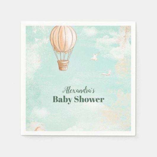 Lass der Adventure Begin Baby-Dusche Serviette (Vorderseite)