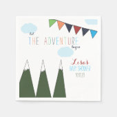 Lass der Adventure Begin Baby-Dusche Serviette (Vorderseite)