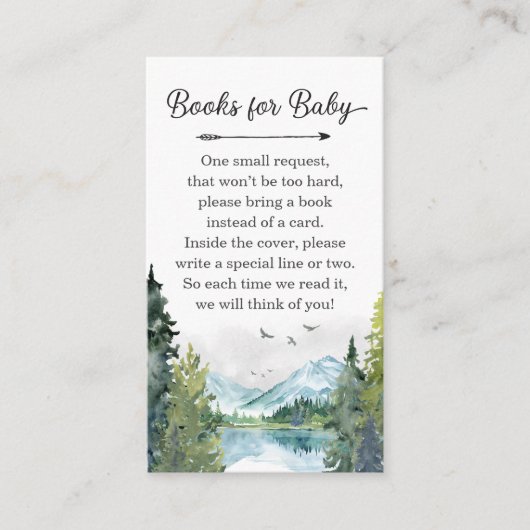 Lass der Adventure Begin Baby Shower Books für Bab Begleitkarte (Vorderseite)