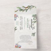 Lass der Adventure Begin Book Request Baby Dusche All In One Einladung (Innen Boden)