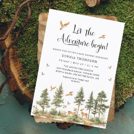 Lass der Adventure Begin Boy Baby Sower Einladung