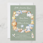 Lass der Adventure Begin Boy Baby Toy Baby Shower Einladung (Vorderseite)