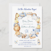 Lass der Adventure Begin Boy Baby Toy Baby Shower Einladung (Vorderseite)