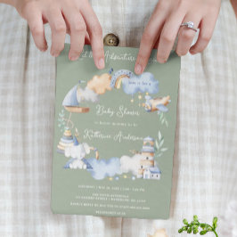 Lass der Adventure Begin Boy Baby Toy Baby Shower Einladung