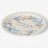 Lass der Adventure Begin Boy Baby Toy Baby Shower Pappteller (Schrägansicht)