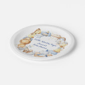 Lass der Adventure Begin Boy Baby Toy Baby Shower Pappteller (Schrägansicht)