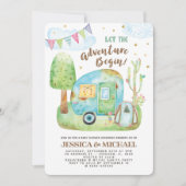 Lass der Adventure Begin Camping Babydusche Einladung (Vorderseite)