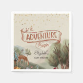 Lass der Adventure Begin farbigen Bleistift-Baby-D Serviette (Vorderseite)