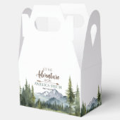 Lass der Adventure Begin Forest Rustic Baby Shower Geschenkschachtel (Geöffnet)