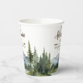 Lass der Adventure Begin Forest Rustic Baby Shower Pappbecher (Links)