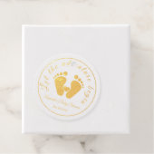 Lass der Adventure Begin Golden Feet Babydusche Geschenkanhänger (Mit Box)