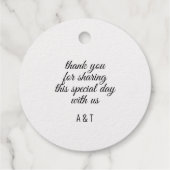 Lass der Adventure Begin Golden Feet Babydusche Geschenkanhänger (Rückseite)