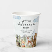 Lass der Adventure Begin Mountain Boy Baby Shower Pappbecher (Rückseite)