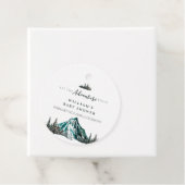 Lass der Adventure Begin Mountain Pine Baby Dusche Geschenkanhänger (Beispiel)