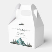 Lass der Adventure Begin Mountain Pine Baby Dusche Geschenkschachtel (Vorderseite)