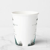 Lass der Adventure Begin Mountain Pine Baby Dusche Pappbecher (Rechts)