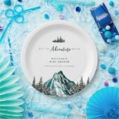 Lass der Adventure Begin Mountain Pine Baby Dusche Pappteller (Party)