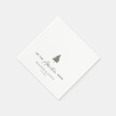 Lass der Adventure Begin Mountain Wedding Serviette (Ecke)