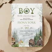 Lass der Adventure Begin Mountains Boy Baby Dusche Einladung