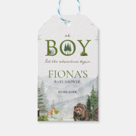 Lass der Adventure Begin Mountains Boy Baby Dusche Geschenkanhänger
