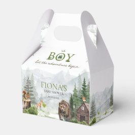 Lass der Adventure Begin Mountains Boy Baby Dusche Geschenkschachtel