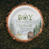 Lass der Adventure Begin Mountains Boy Baby Dusche Pappteller