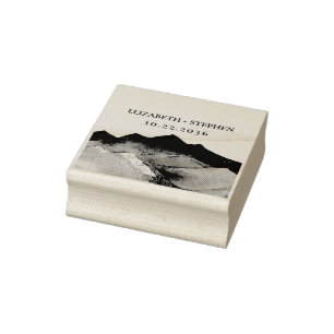 Lass der Adventure Begin Outdoor Mountain Wedding Gummistempel