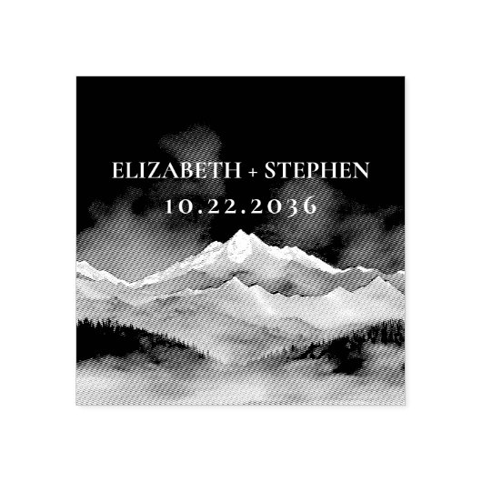 Lass der Adventure Begin Outdoor Mountain Wedding Gummistempel (Prägung)