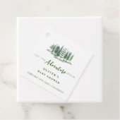 Lass der Adventure Begin Rustic Forest Baby Shower Geschenkanhänger (Beispiel)