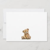 Lass der Adventure Begin Teddy Bear Baby Shower Einladung (Rückseite)