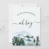 Lass der Adventure Begin Wilderness Baby Shower Einladung (Rückseite)