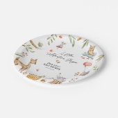 Lass der Adventure Begin' Woodland Baby Dusche Pappteller (Schrägansicht)