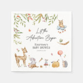 Lass der Adventure Begin' Woodland Baby Dusche Serviette (Vorderseite)