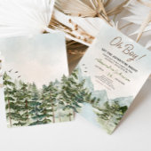 Lass der Adventure Begin Woodland Baby Shower Einladung